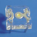 Square And Flat With 4 Lead Blue LED